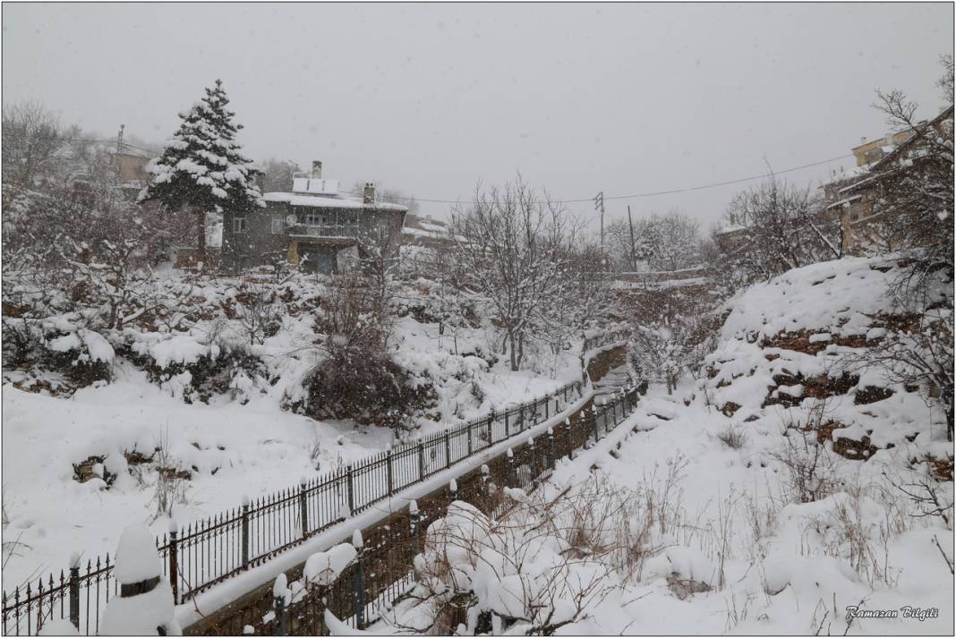Konya’nın karla kaplı ilçesinden kartpostallık kareler 8